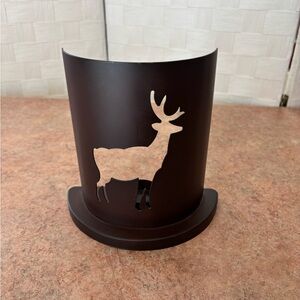 Reindeer Metal Candle Holder - Dark Brown- Rustic- Farmhouse